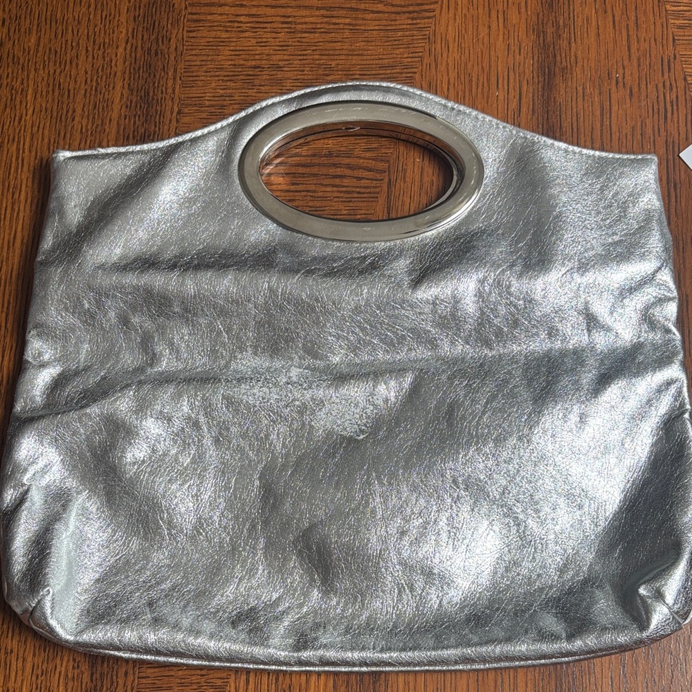 Silver Metallic Women's Bag by Chateau